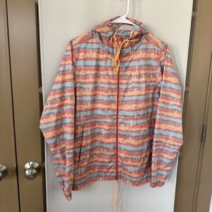 Columbia Womens Medium Lightweight‎ Hooded Full Zip Up Rain Jacket Windbreaker